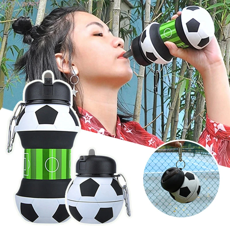 Durable Healthy Plastic Travel Sports Folding Silicone Water Cup Portable  Folding Football Bottle Kid Soccer Water Bottles - China Water Bottle and  Folding Cup price