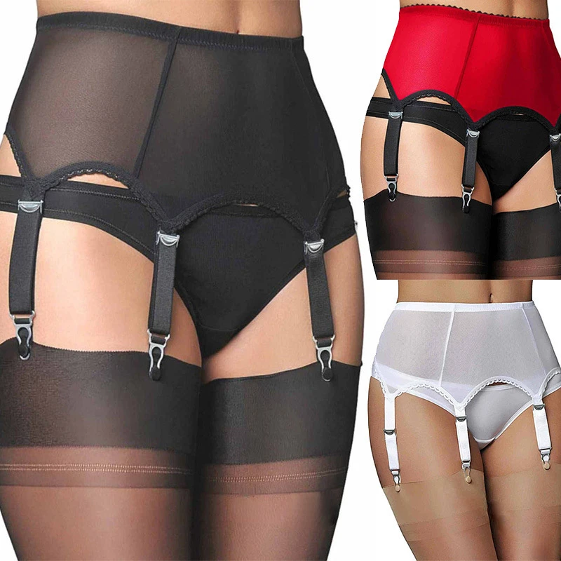 Garter Belt Women Sexy High Waist Mesh Suspender