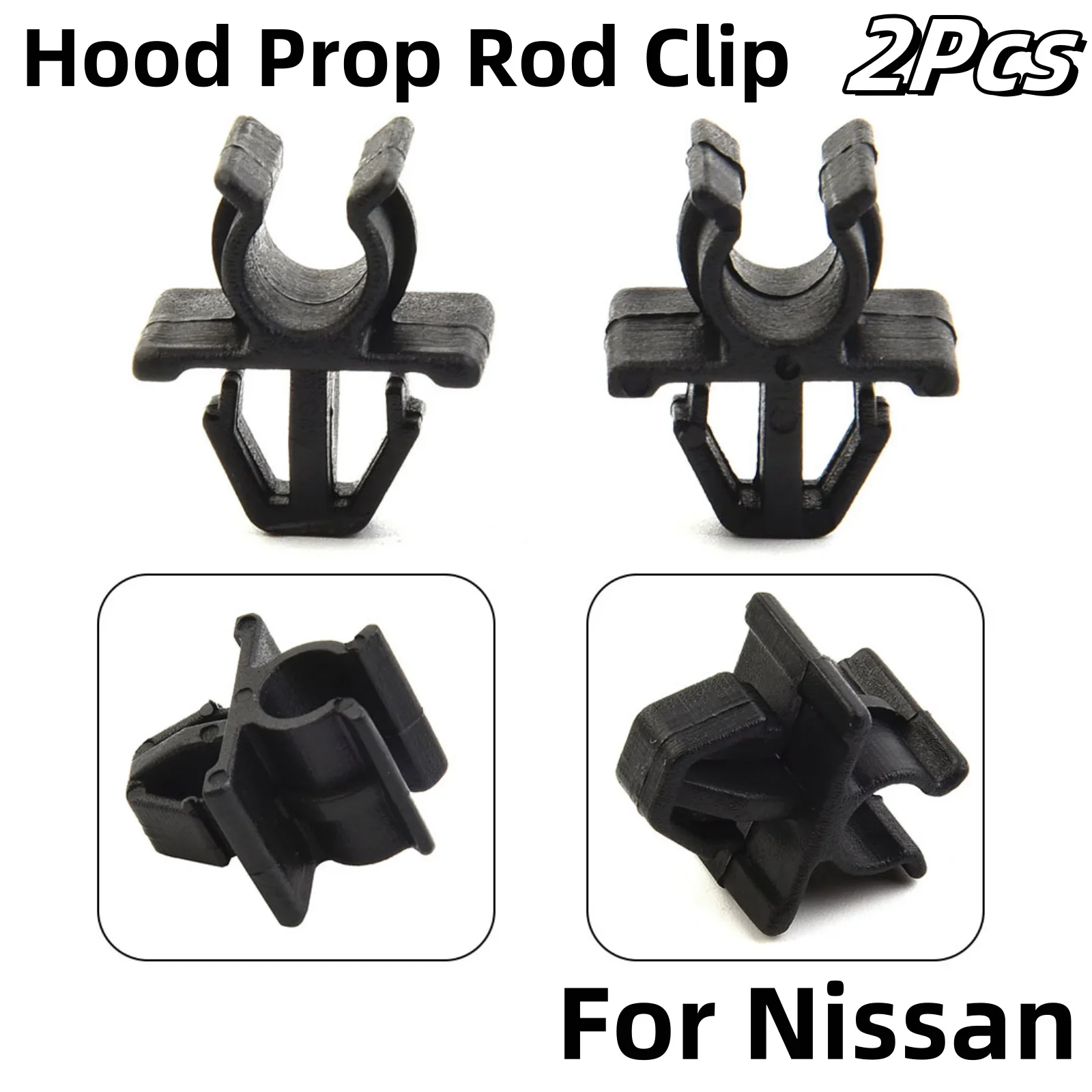 30 Clip Per Asta Del Cofano Auto – Ricambio Per 91503-SS0-003 – PP – 3 Stili (Bianco E Nero) – Fissaggio Occhiello Per Cofano