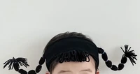 Children's Funny Hair Band Personality Trend Headband Korean Wig Braid Hair Accessories Black Super Cute Baby Girl Headwear 6