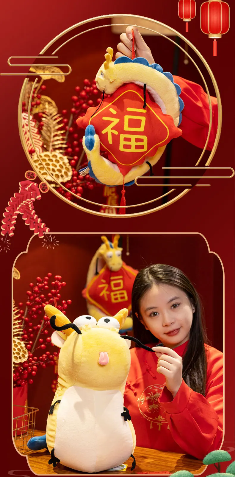 Soft Long Daddy Loong Plush Toys Fluffy Dragon Doll Soft Stuffed Animal Toy Pause Office Nap Sleep Pillow Home Cushion