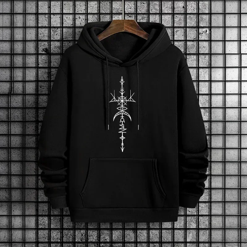 Mens Streetwear Hoodie Casual Fall Winter
