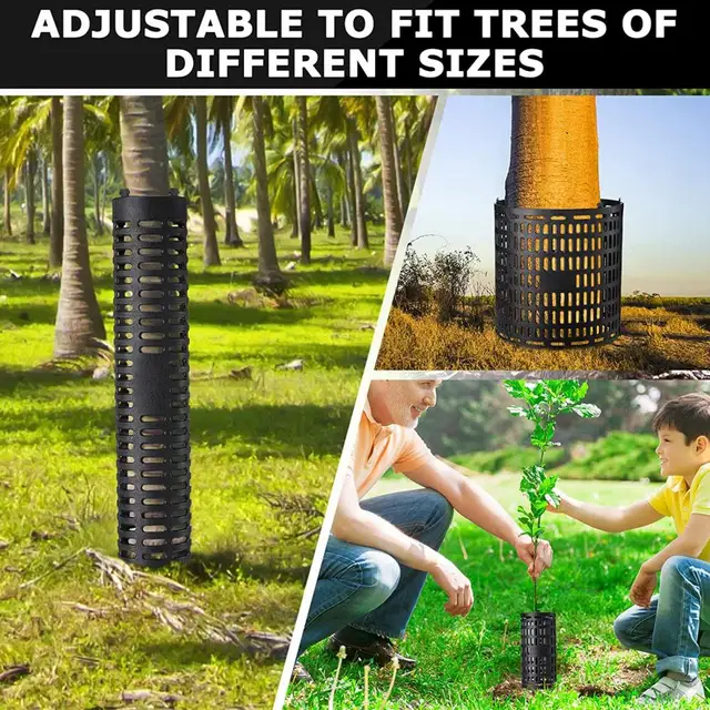 Fa Csomagtartó Védő Szellőzőnyílás Lyuk Kialakítása Kibővíthető Tpr Kéreg Őr Kerti Tekercselt Zöld Növény Szerszám Farmhoz - Image 5