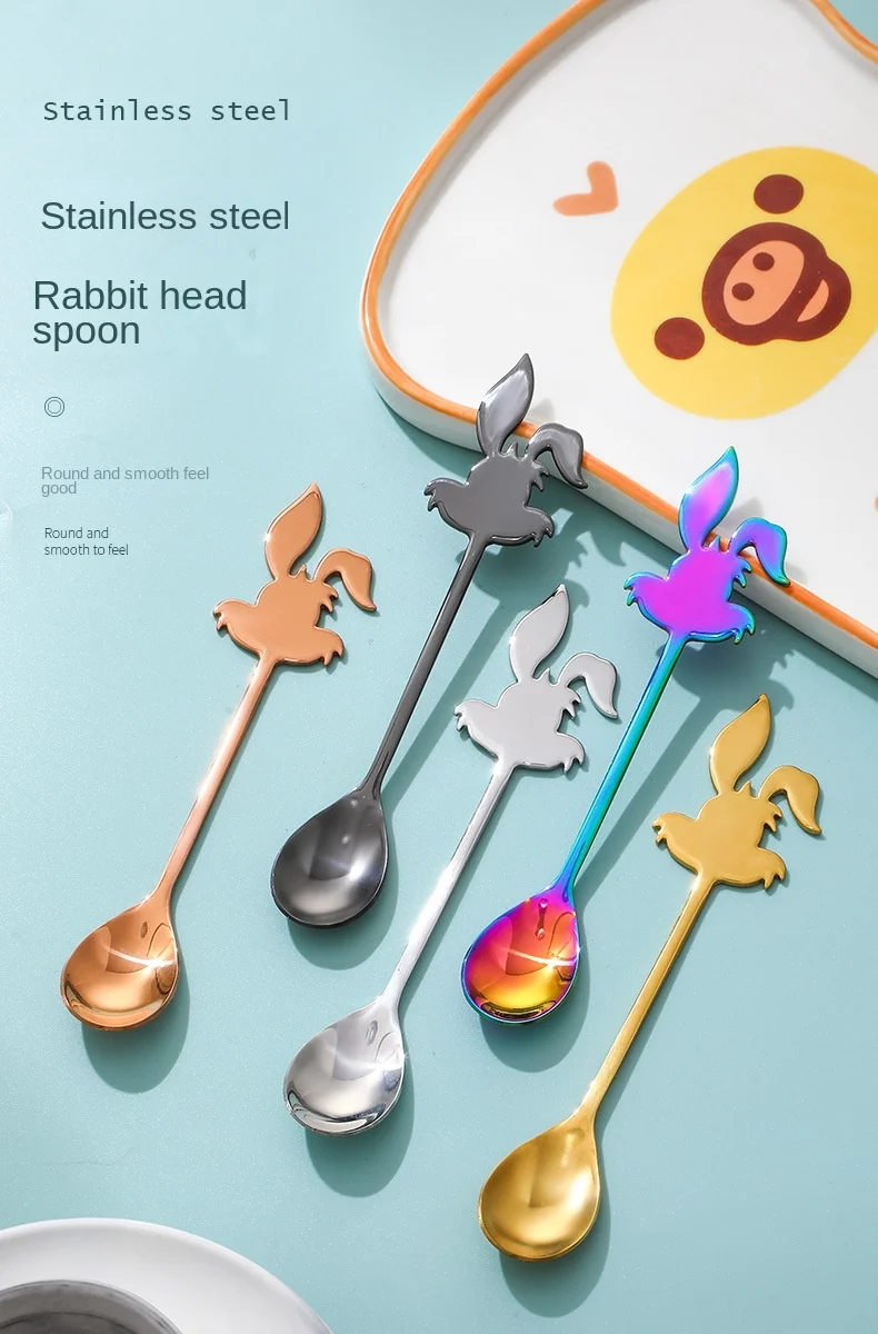 304-stainless-steel-rabbit-spoon-creative-hanging-cup-stirring-scoop ...