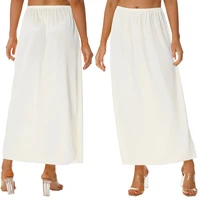 Sous-jupe lisse pour femmes, ceinture élastique, jupon, jupe intérieure, demi-jupes antidérapantes, jupes en Satin solide pour robe de soirée 2
