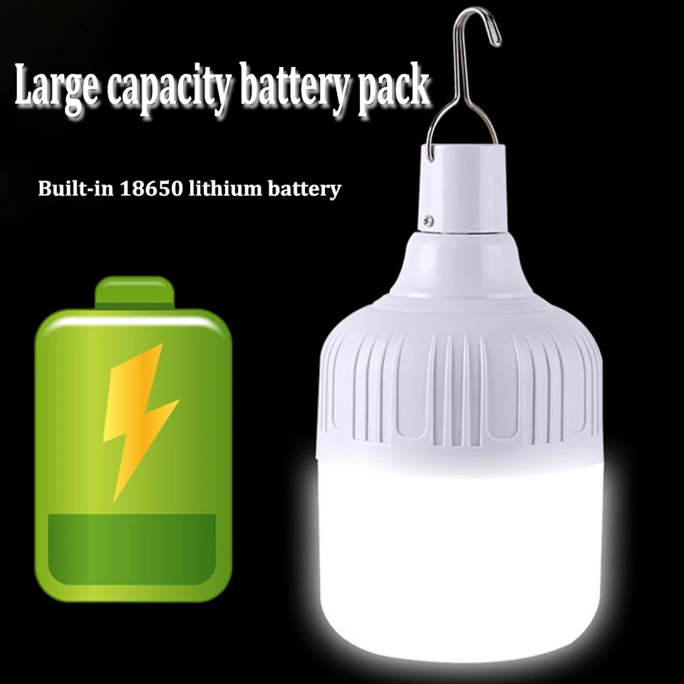 Lanterna A Led Da Campeggio Con Batteria 18650 Ricaricabile Usb Lampada Di Emergenza Portatile 87936678