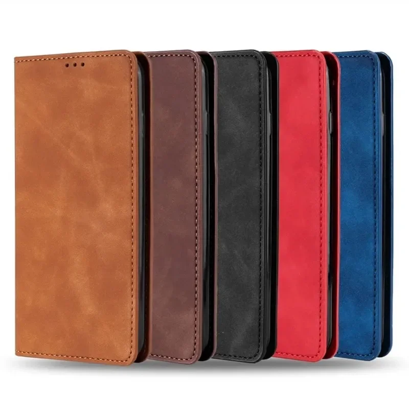 Leather Flip Wallet Case with Stand - Premium Phone Cover