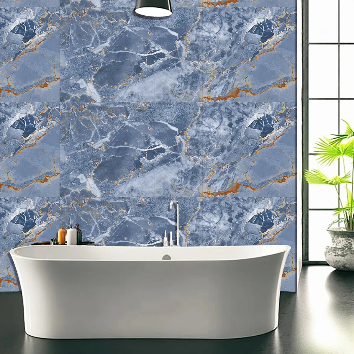 PVC Self-adhesive Ceramic Tile Stickers Waterproof Oil Proof Kitchen Bathroom Living Room Wall Floor Decoration 10pcs/set wall stickers