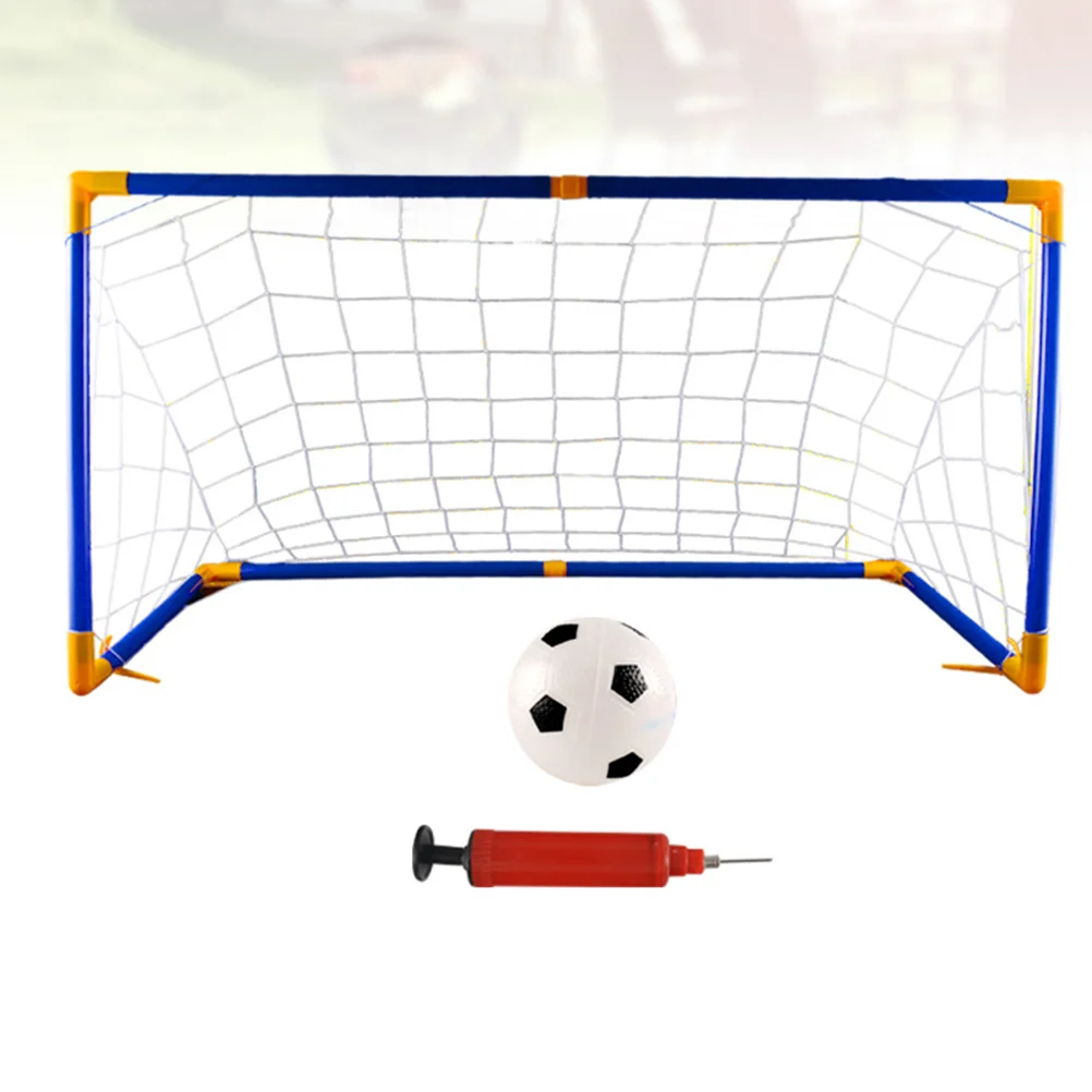 

Portable Soccer Goal Nets Post Set Portable Fold- Football Goal Set with Balls Pump for Indoor Outdoor Sports Training