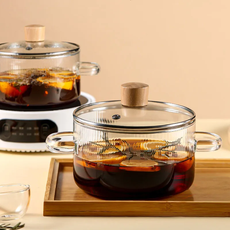 Double-Eared Glass Transparent Health Pot - Electric Stove Safe,Portable Noodle Bowl & Milk Pot,Heat-Resistant Cooking Container Double-Eared Glass Transparent Health Pot - Electric Stove Safe,Portable Noodle Bowl & Milk Pot,Heat-Resistant Cooking Container