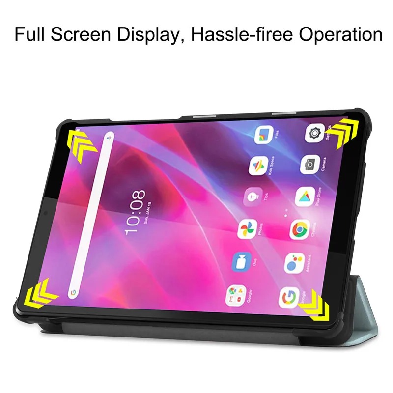 Capa Protetora de Couro pu para Lenovo Tablet Tab m8 3ª Geração Fhd hd tb 8505f tb 8505x tb 8506f tb 8705f tb 8705f - Imagem 4