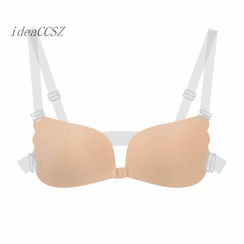 Backless Strapless Woman Bra for Dress Push Up  Adhesive Invisible Bras with Transparent Straps Sexy Silicone Underwear Lingerie