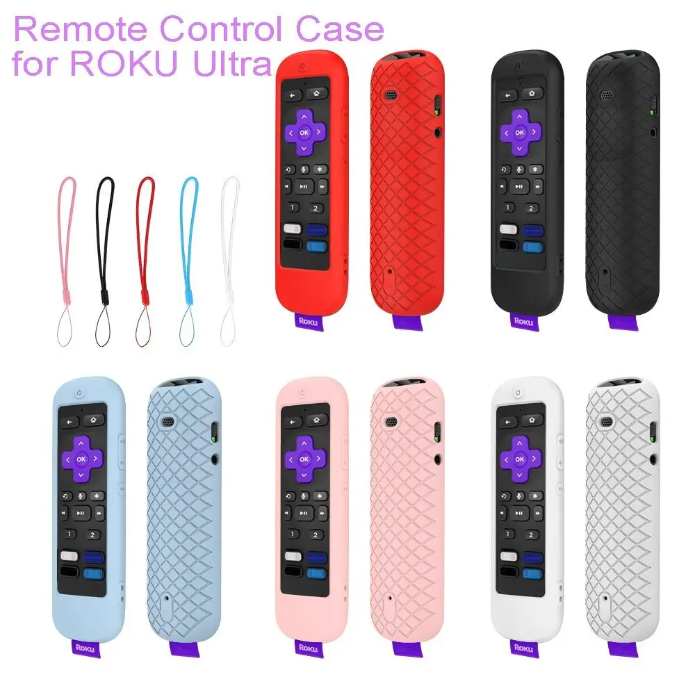 Durable Remote Control Case Silicone Shookproof Waterproof Case Dirt-resistant Soft Full Protective Cover for Roku Ultra 2024