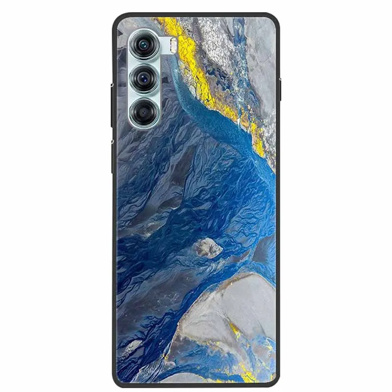 Marble Silicone Black Soft Protective Phone Case Cover