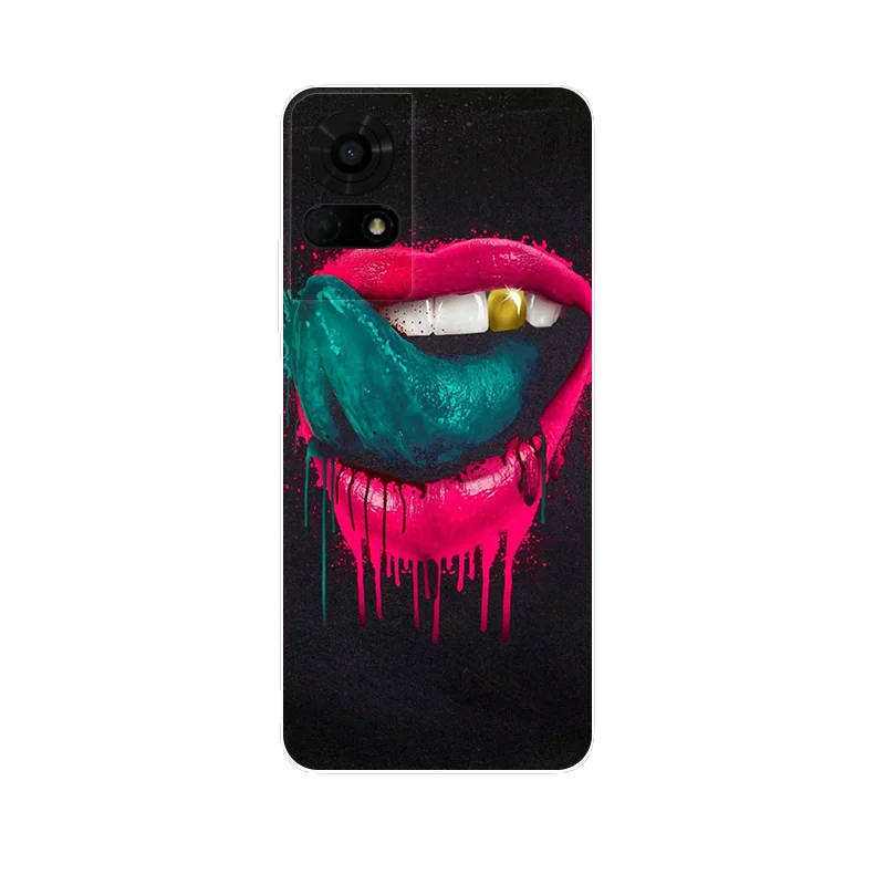 Cartoon Printed Soft TPU Silicone Back Cover - Bumper Case