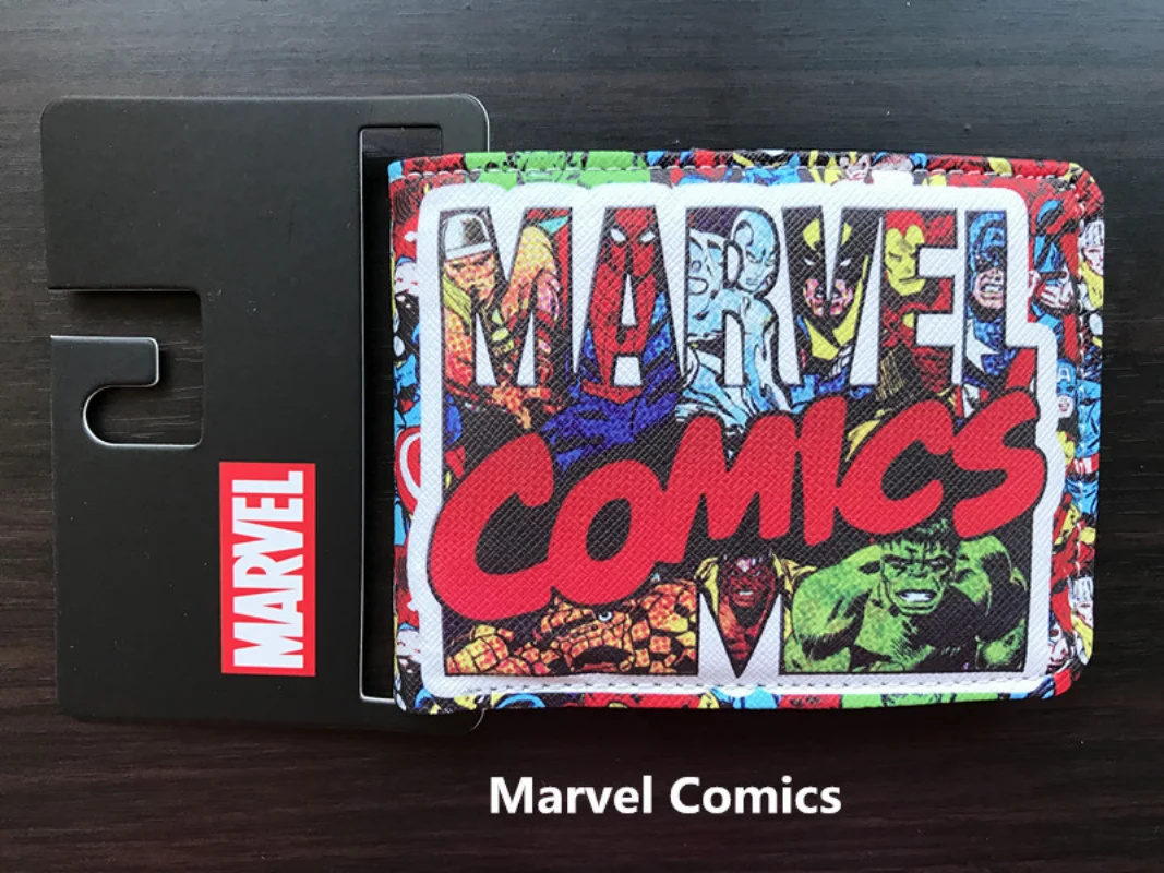 MINISO Marvel Short Wallet Wallet Avengers Doodle Coin Purse Student Wallet Birthday Gift Cute Wallet  Wallet Long for Men