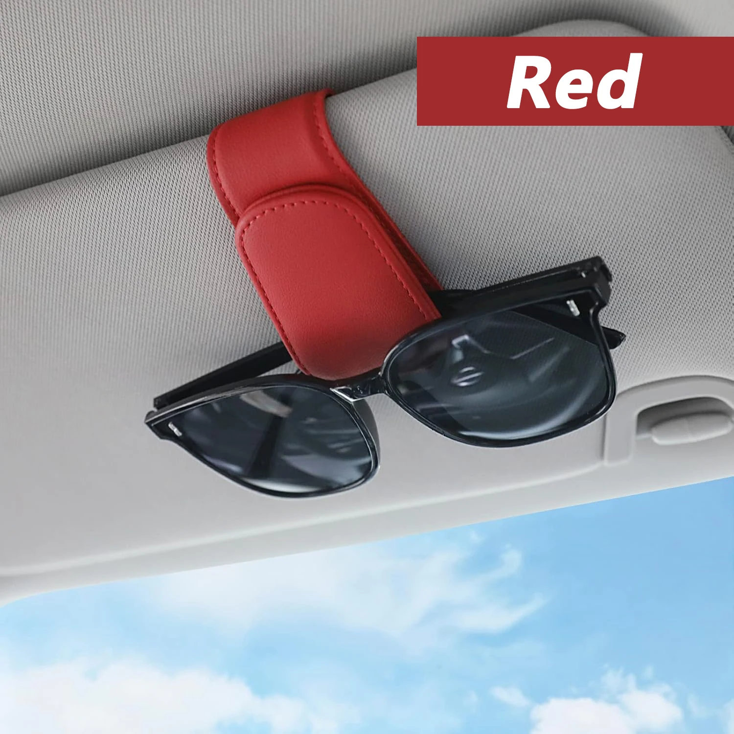 Magnetic Leather Sunglasses and Ticket Holder
