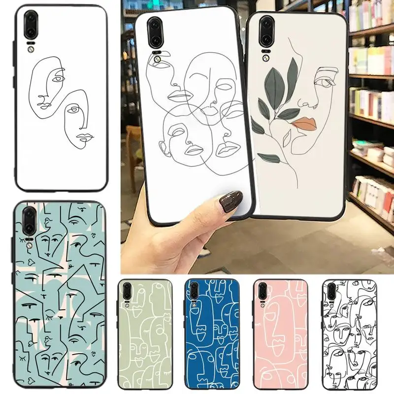 Абстрактный художественный дизайн чехол для телефона Huawei P20 P30 P40 lite Pro P Smart 2019 Mate 10