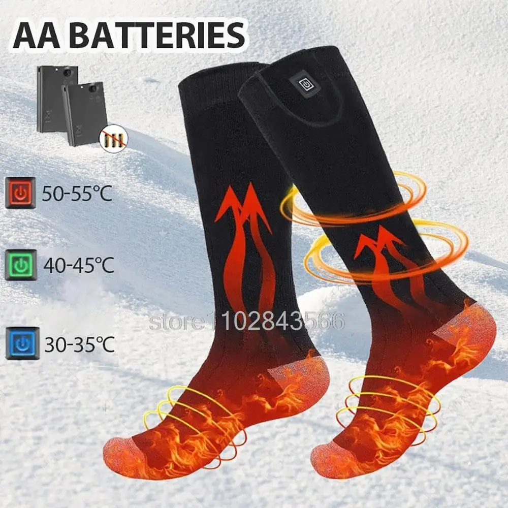 Heated Electric Skiing Socks with Battery 1