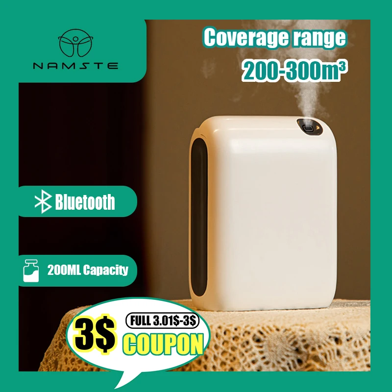 

NAMSTE 200-300m³ Home Diffuser Perfume Aromatherapy Machine Essential Oil Spray Bluetooth Air Purifier Battery Home Appliances