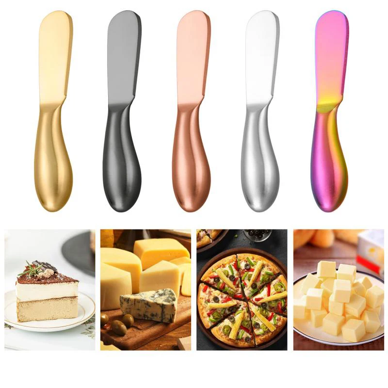 Stainless steel butter spatula set Household baking tools Suitable for spreading jam cheese butter pizza cake dessert