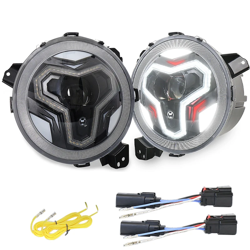 

Светодиодная фара 9 дюймов с DRL Для Jeep JL, аксессуары Wrangler 2018 +