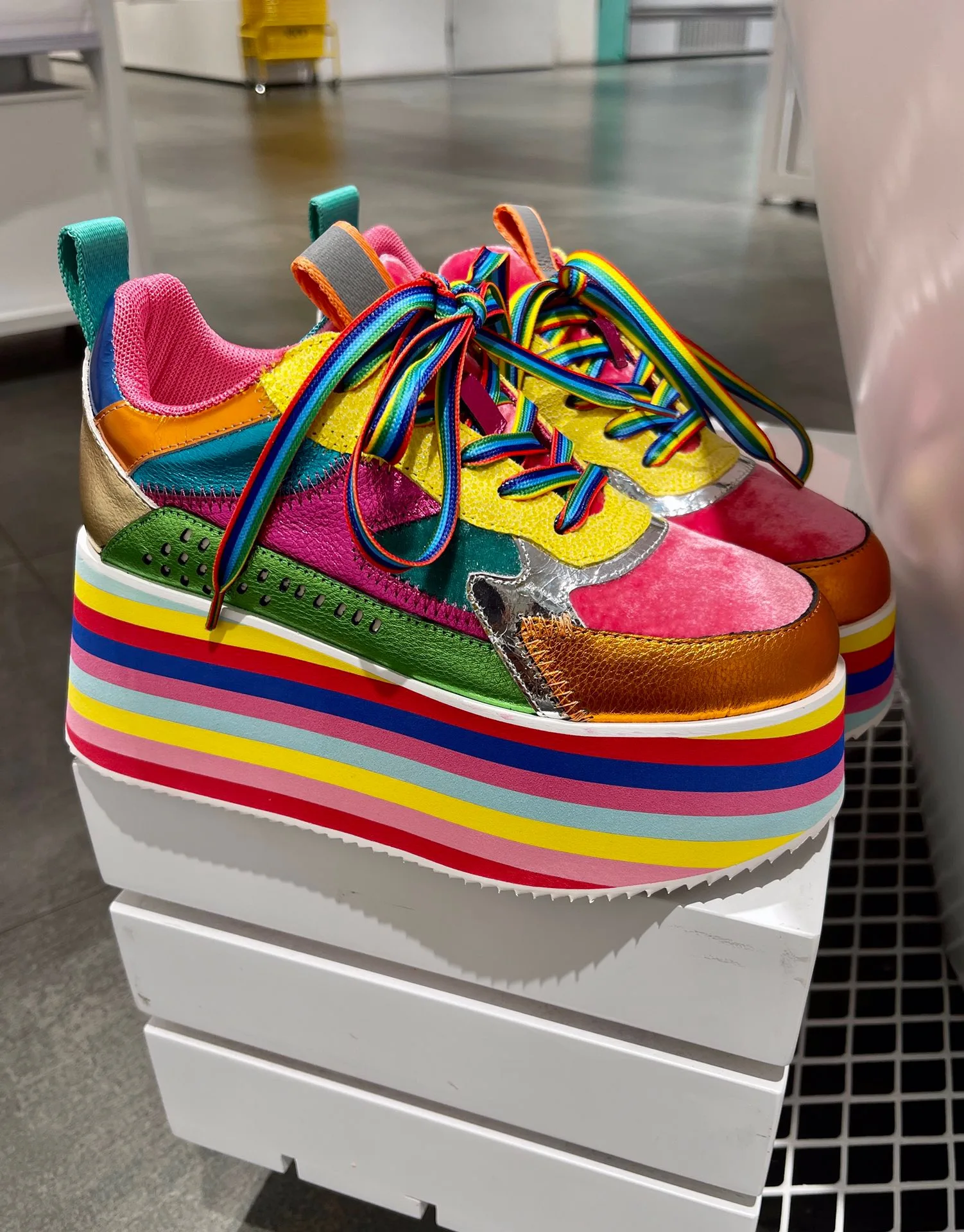 Colorful High Platform Women's Sneakers Spring/Autumn - true deals club