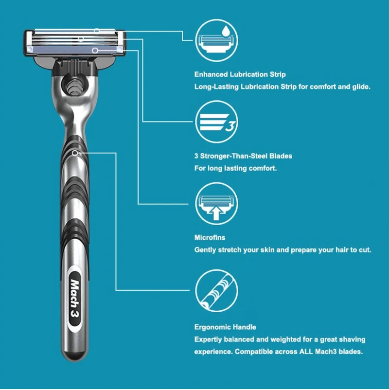 Gillette Men's Smooth Shaving Razor with Lubrication Strip