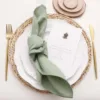 6pcs Wedding Napkins 43x43cm Square Dinner Table Twill Green Napkins Cloth Table Mat Tea Towl Home Christmas Party Decoration 5