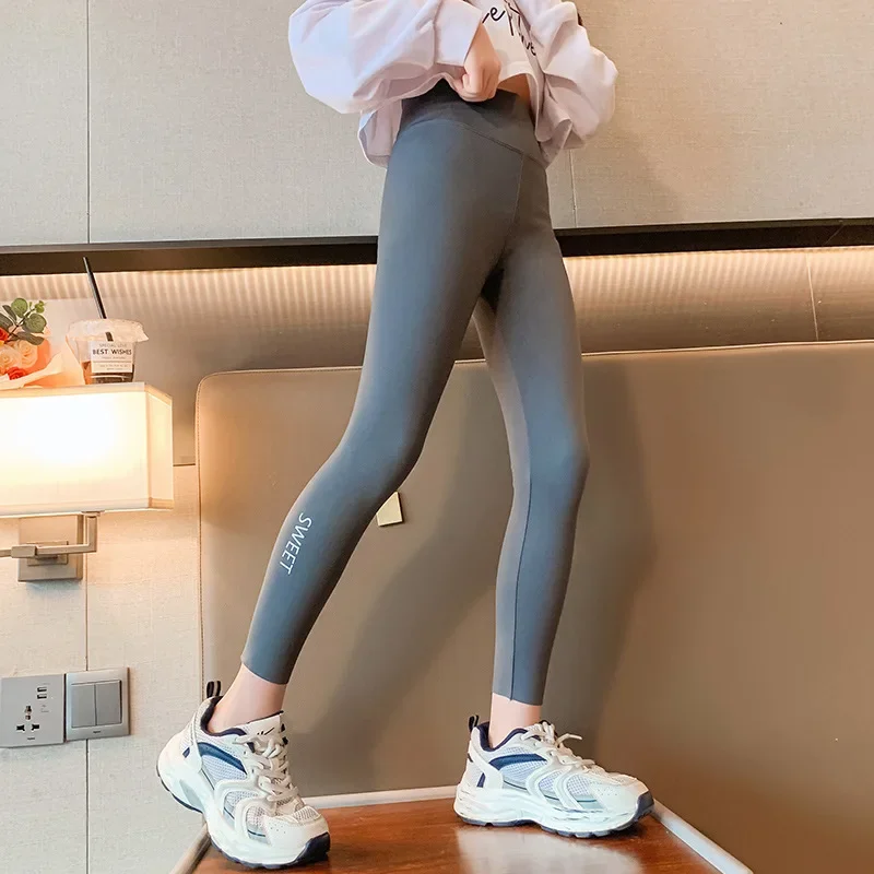 여아용 세련된 다용도 어린이 레깅스, 용수철 상어 바지, 어린이 겉옷, 기본 바지, 2024 신상 패션