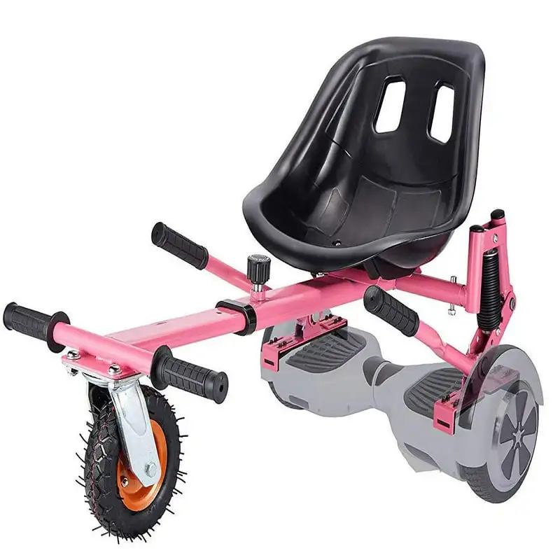 

All In One Hover Cart Attachment For Hoverboard - Transform your Hoverboard into a Go Kart with Hovercart - Pink