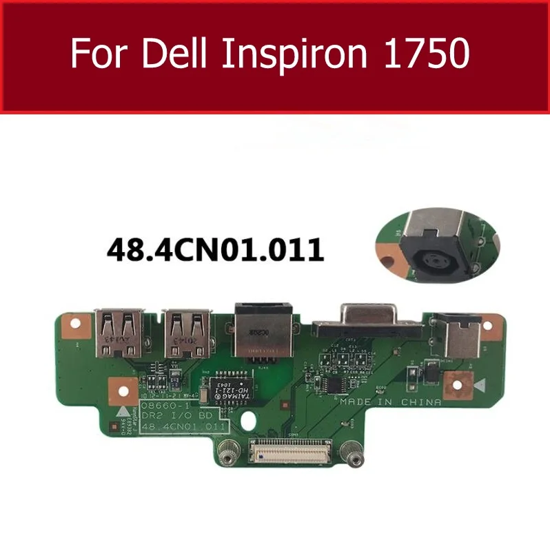 

Плата зарядного устройства и плата USB и VGA для Dell Inspiron 1750, замена ноутбука 48,4cn01. 011
