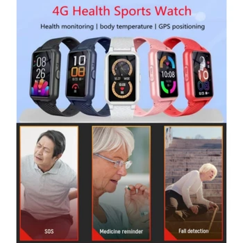 Orologio intelligente per anziani per anziani Bambini Rilevazione caduta Smartwatch SOS Orologio GPS Posizionamento 4G Sim Card Impronta S10 Frequenza cardiaca