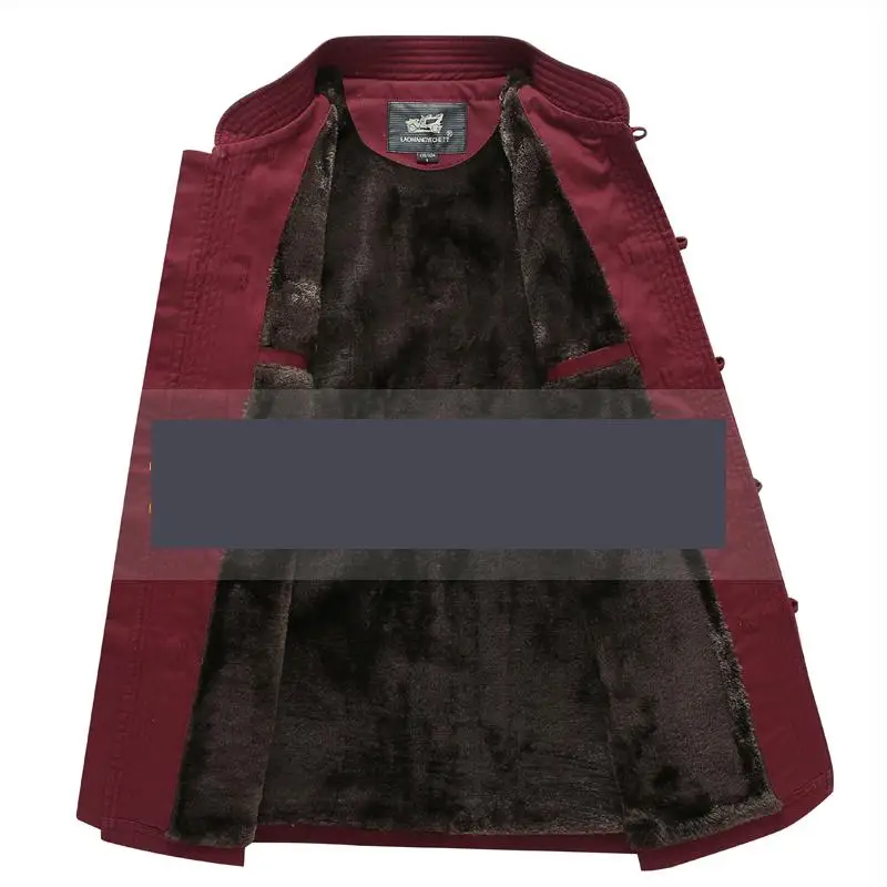 Winter Men Embroidery Cotton-padded Clothes Cotton Linen Kung Fu Wushu Male Tang Suit Chinese Traditional Tai Chi Clothing