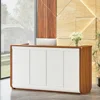 70.8 Inches Large Reception Desk - Modern Front Desk, Retail Counter for Checkout, Lobby, Salon, Office, Walnut 1