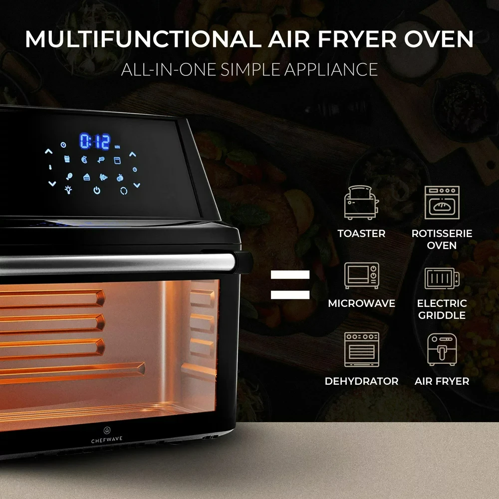 ChefWave Magma 16 Quart Air Fryer/Oven/Rotisserie/Dehydrator and Accessories