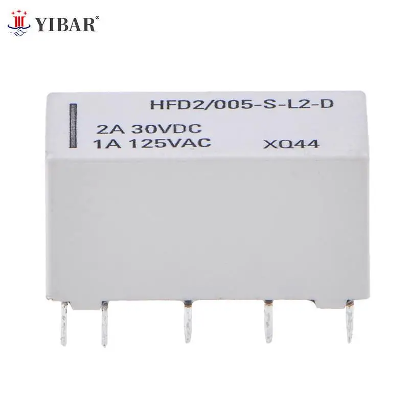 

5 в катушечное реле фиксации DPDT 30VDC 2A 1A 125VAC HFD2/005-S-L2-D Realy