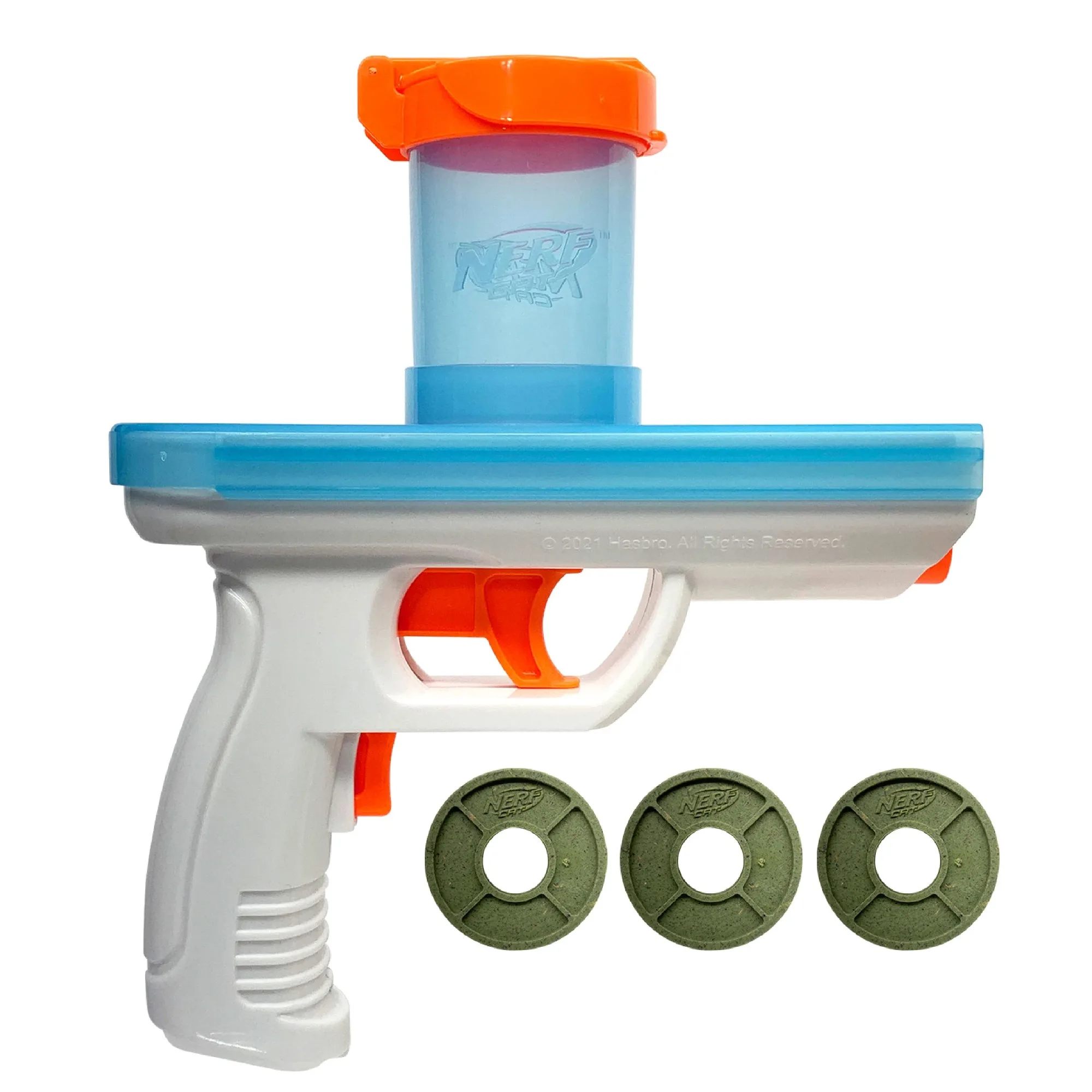 Nerf Cat Catnip Disc Treat Blaster Cat Toy with 3 Catnip Discs