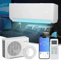 9000 BTU Split Air Conditioner Wifi 23 SEER2 AC/Heating System Heat Pump Washable Filter Indoor Outdoor Installation Kits Smart 1
