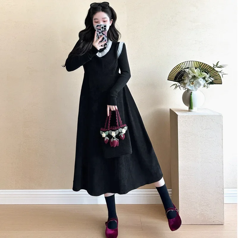 Soft Fashionable Korean Style Base Layer Top And Vest Skirt Set New Spring Maternity Wear Comfortable Ageless Elegant