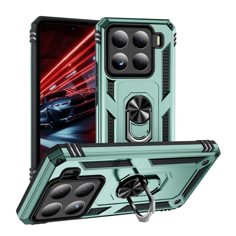 Shockproof Armor Bumper Case with Car Magnetic Holder Ring and Enhanced Protection
