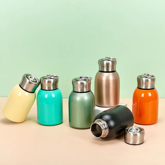 Bottiglia Termica Mini 300ml Acciaio Inox - Rose Gold - Tenuta Caldo 8 Ore - Design Compatto - Foto 4