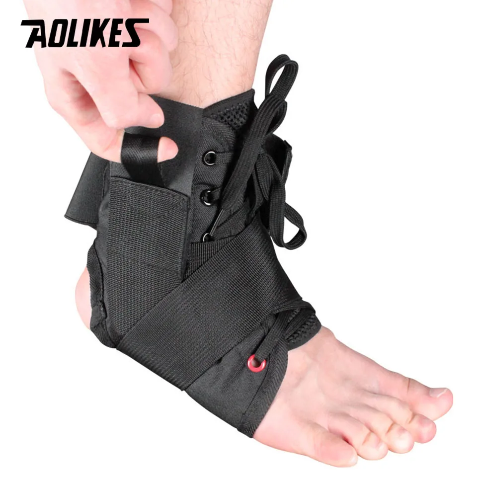 Adjustable Bandage Sports Foot Anklet Wrap Ankle Brace Support Elastic Splint for Guard Sprains Injury Protector 1PCS