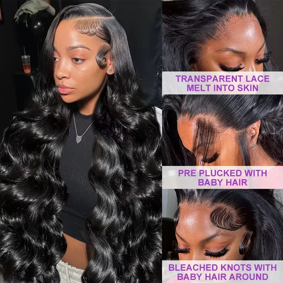 250 Density Body Wave 13x6 Lace Front Human Hair Wigs Loose 30 40 Inch HD Water Wave 13x4 Lace Frontal Wig 5x5 Glueless Closure human hair wigs