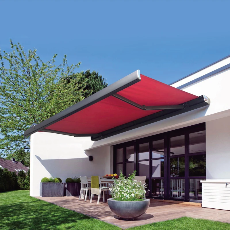 China Manufacturer Patio Residential Commercial Sunshades Rainproof Retractable Full Cassette Awning