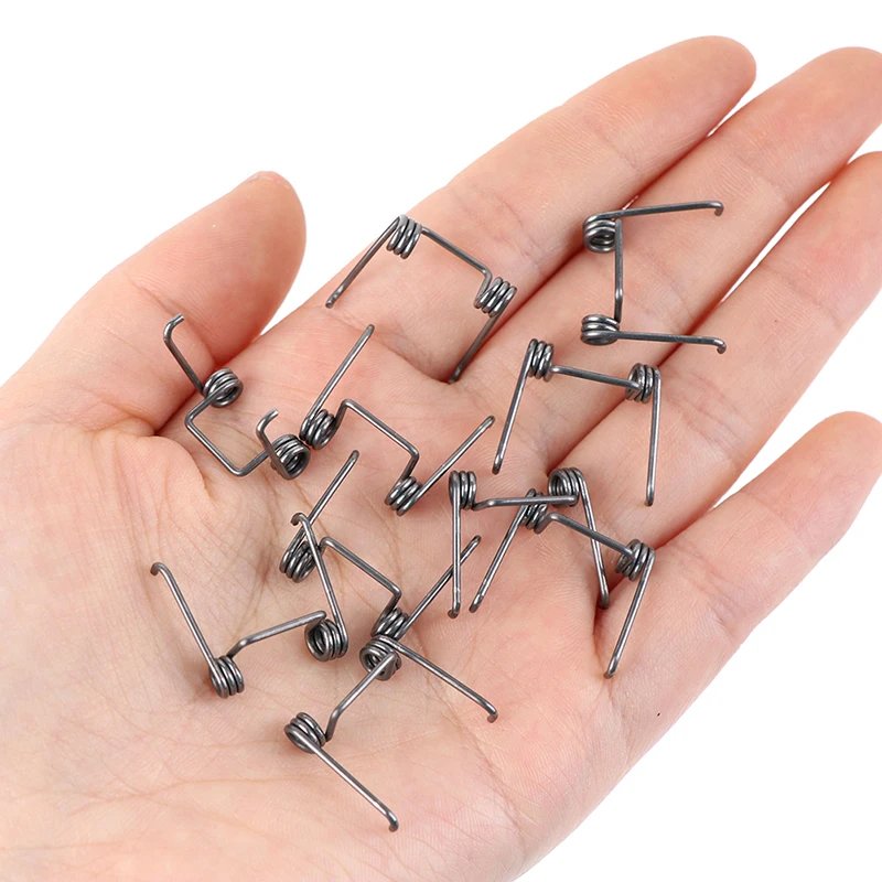 10Pcs Electric Push Scissors Hair Clipper Replacement Spring Coldless Clip For 8148/8159 Hair Clipper Used With Replacement yyt diy reprap kossel delta rostock push rod damping tension spring