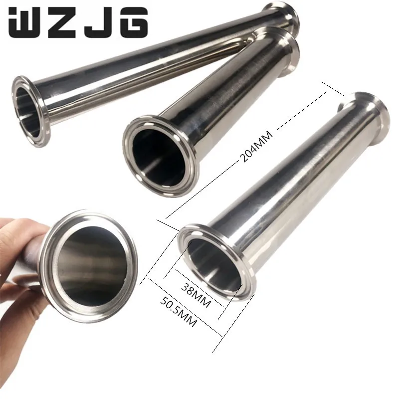 wzjg od ponteira de tubo flange com junta em ptfe encaixes bracadeira tripla comprimento 01
