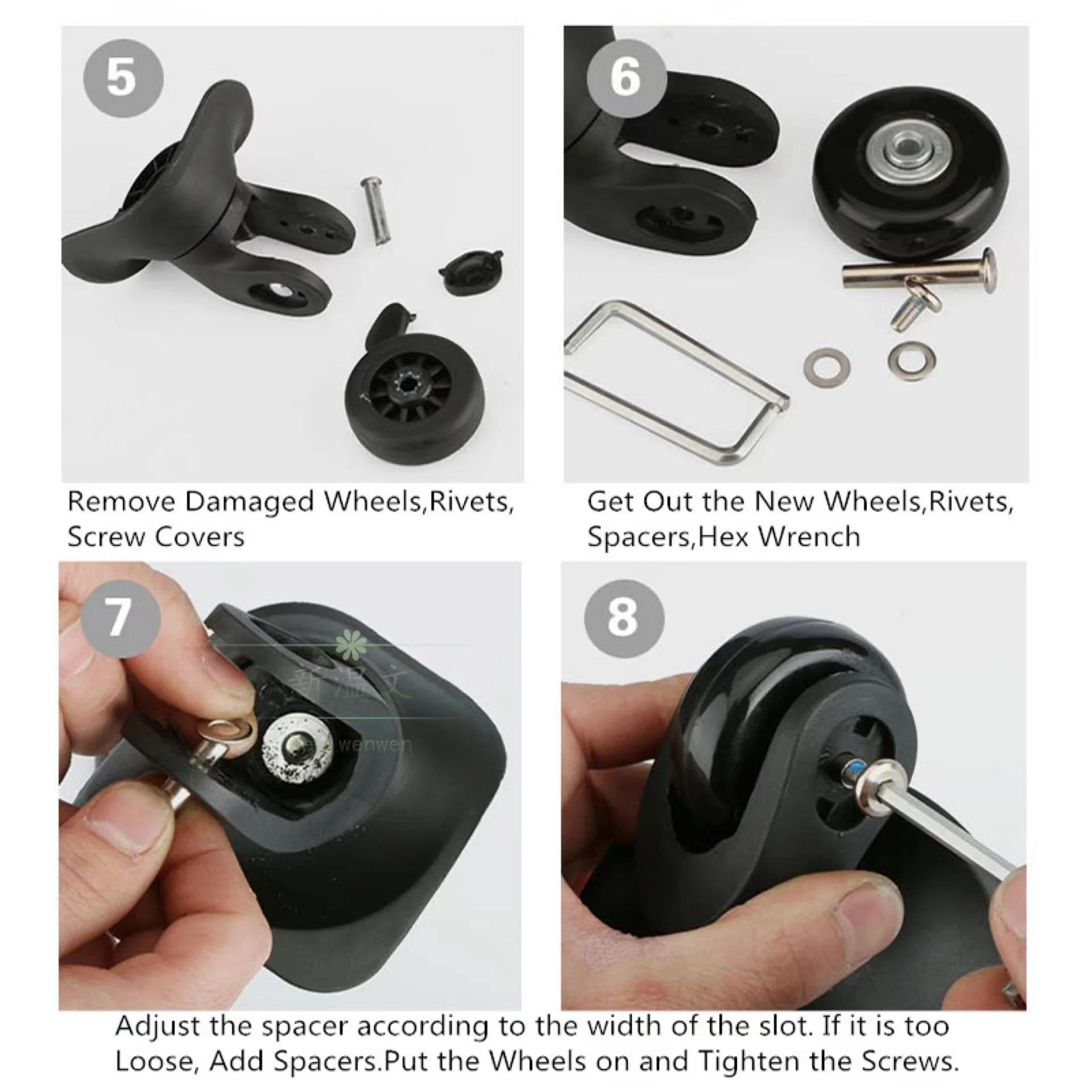 Diy luggage wheel replacement Clearance