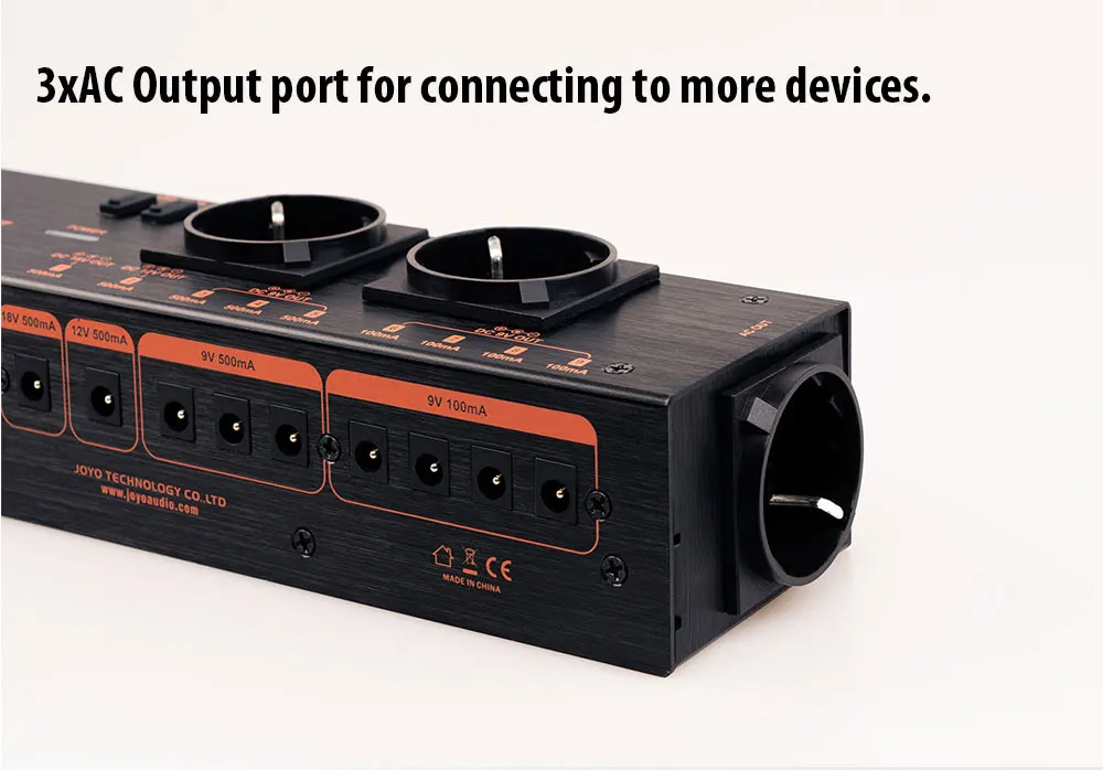 JP-07 Guitar Pedal Power Supply 9 DC Outputs 9V/12V/18V (100mA/500mA) with Isola