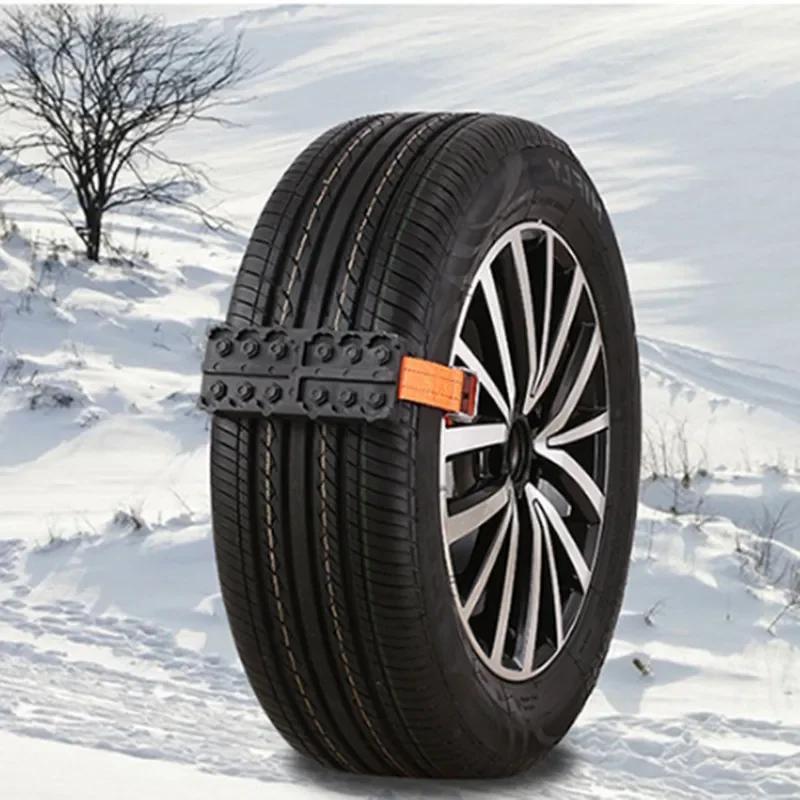 1/2/4PCS Durable PU Winter Car Tire Snow Anti-Skid Chains Car Tire Traction Blocks Emergency Snow Mud Sand Chain Straps